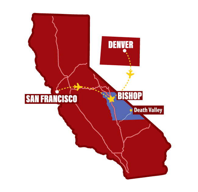 Map Of Bishop California - Pia Leeann